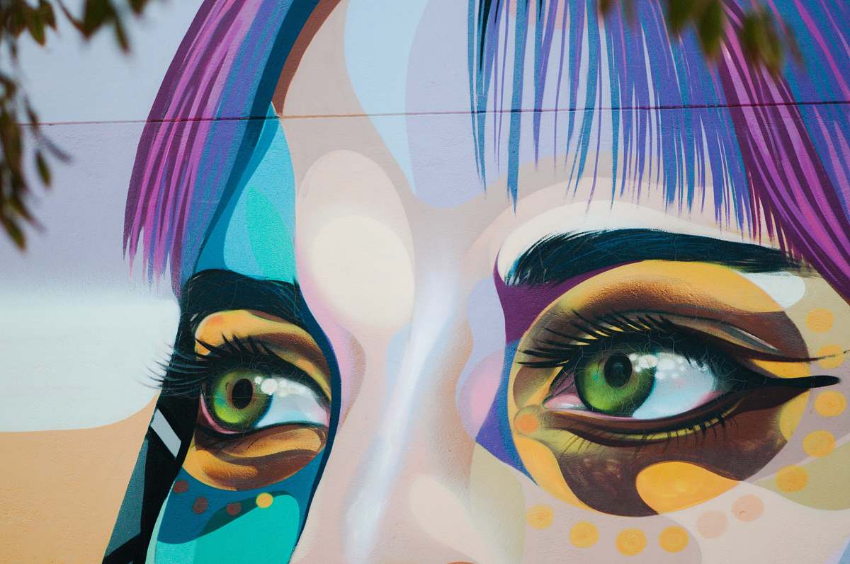 modern art woman's portrait art graphics